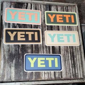 5 pack of Yeti stickers